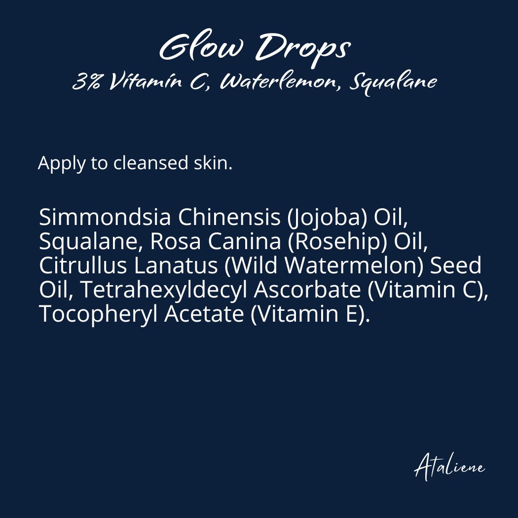 Vitamin C Glow Drops with Tetrahexyldecyl Ascorbate and Squalane - Ataliene Private Label