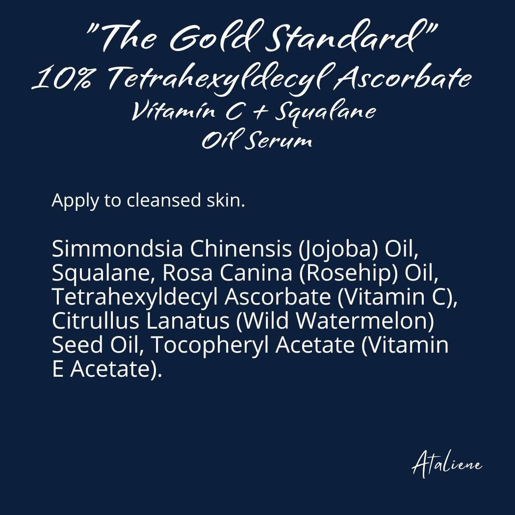 10% Vitamin C Glow Drops: Tetrahexyldecyl Ascorbate Oil Serum - Brighten, Firm, Glow