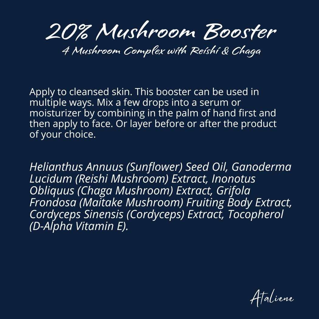 20% Quad-Mushroom Adaptogen: Healthy Skin & Antioxidant Booster Ampoule Serum