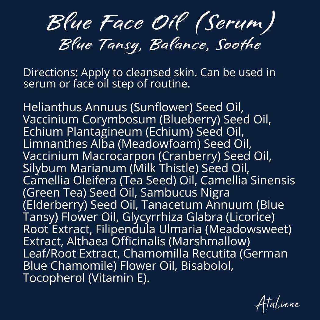 Blue Face Oil - Blue Tansy, Balance, Soothe
