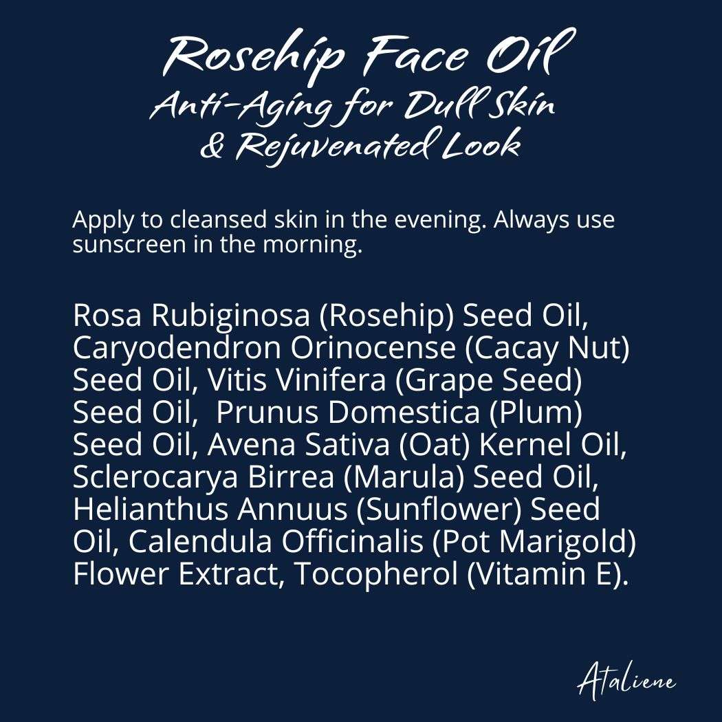 "Rose Gold" Rosehip Face Oil - Dull Skin & Rejuvenated Look