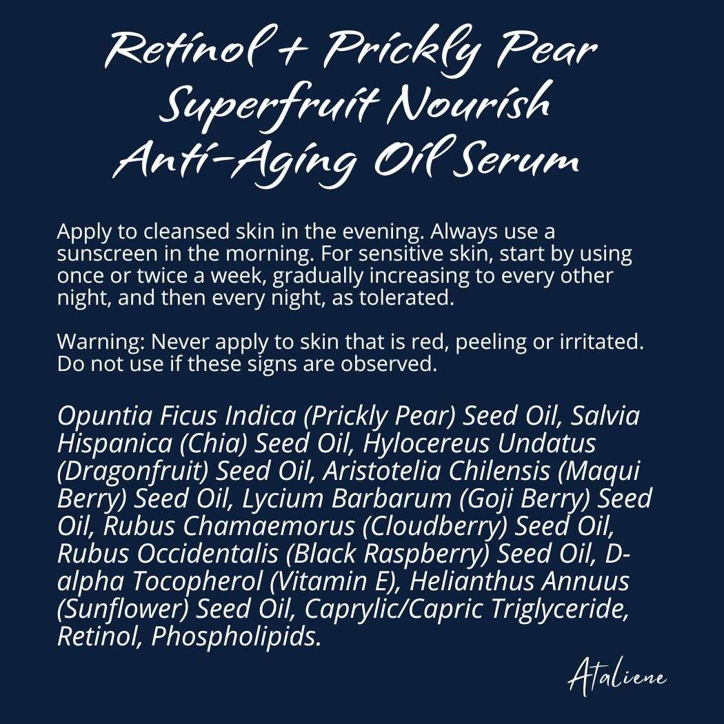 Retinol & Prickly Pear: Nourish, Firm, & Renew Anti-Aging Oil Serum