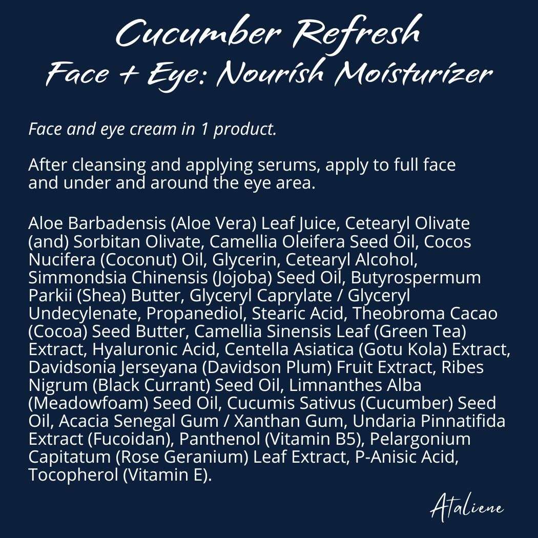 Cucumber Refresh & Nourish: Face + Eye Moisturizer