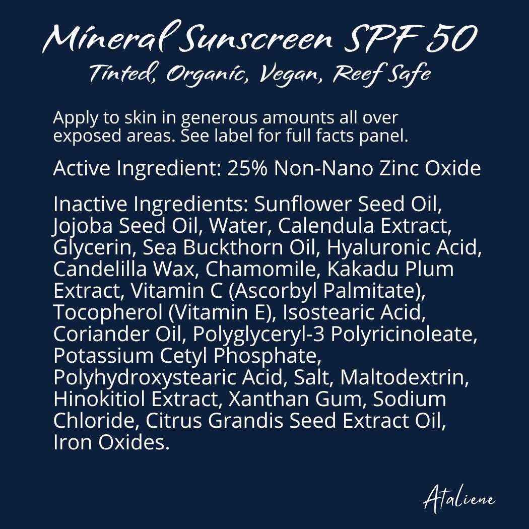 Organic Mineral Sunscreen - Tinted SPF 50 - Nourish & Glow