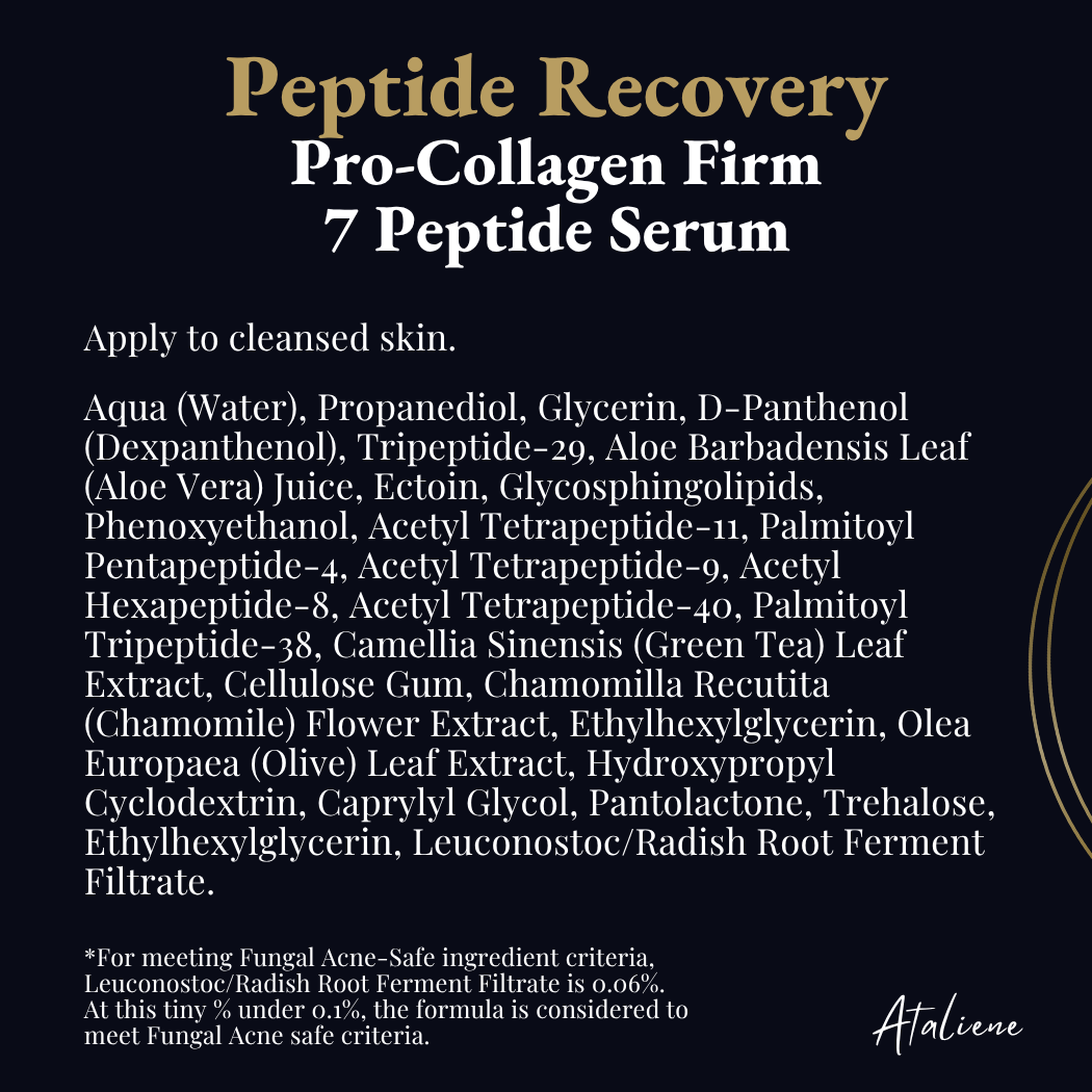 Peptide Serum for injectors. Procollagen firm 7 Peptide. Private Label Skincare USA Low MOQ