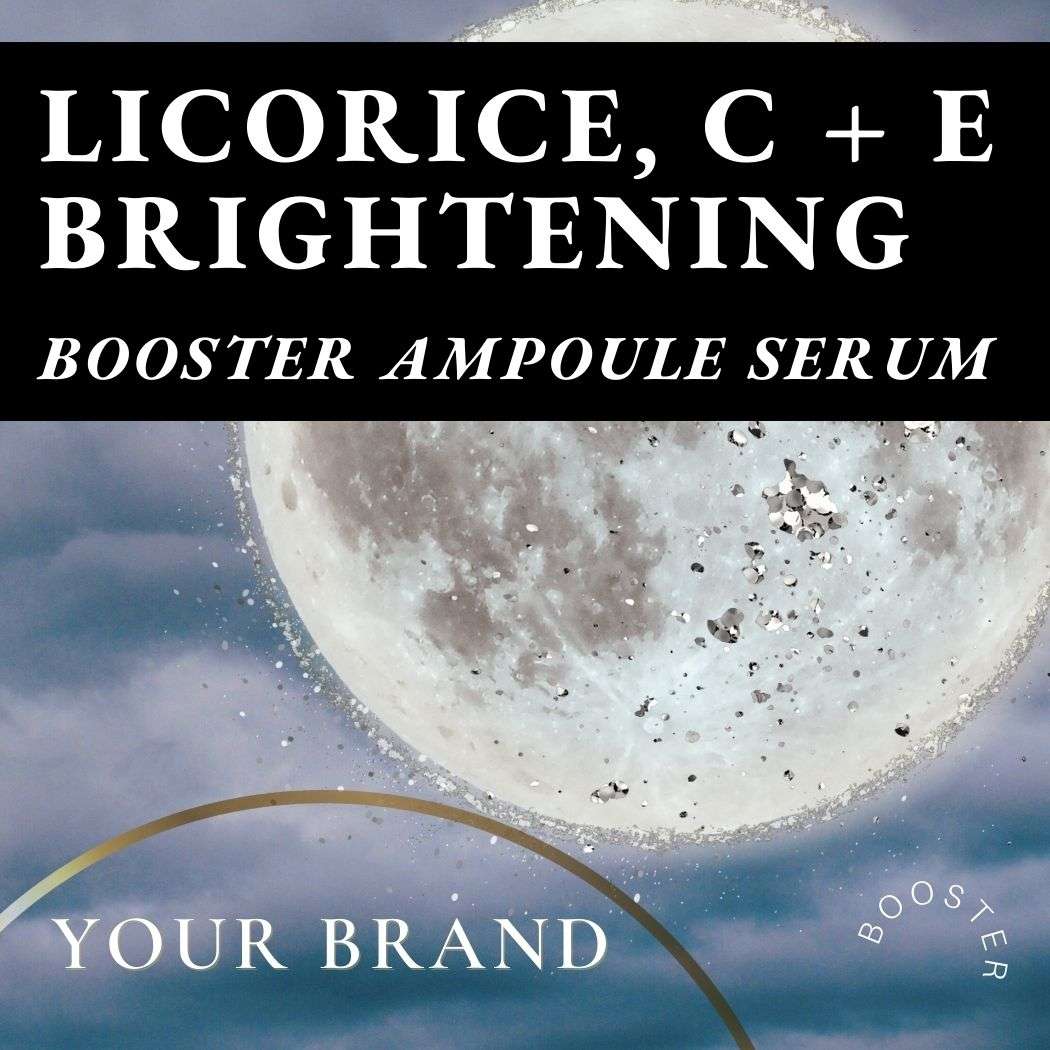 Licorice Brightening Booster - Ampoule Serum with Vitamin C + E + Quad Mushroom Complex