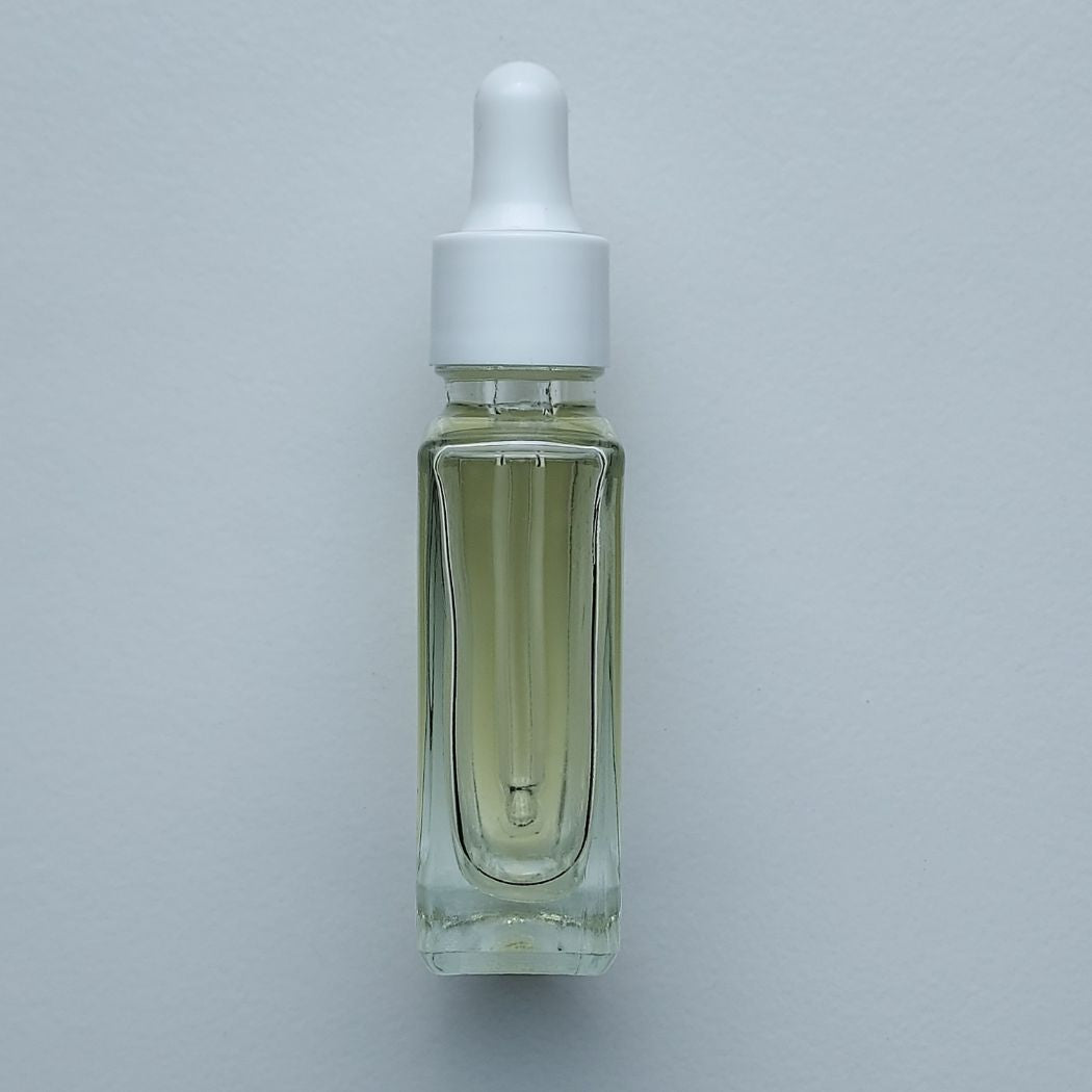 D5: Square - Clear Glass Bottle with White Dropper - Ataliene Skincare Private Label
