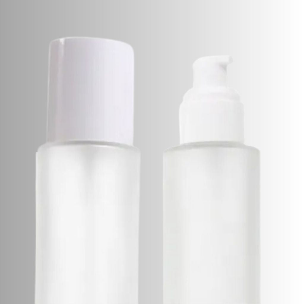 4 oz Clear Glass Bottle w/ White Pump Top – Your Oil Tools