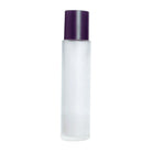 C5: Tall Round Frosted Glass Cleanser Bottle with Black Pump - 4oz - Ataliene Skincare Private Label