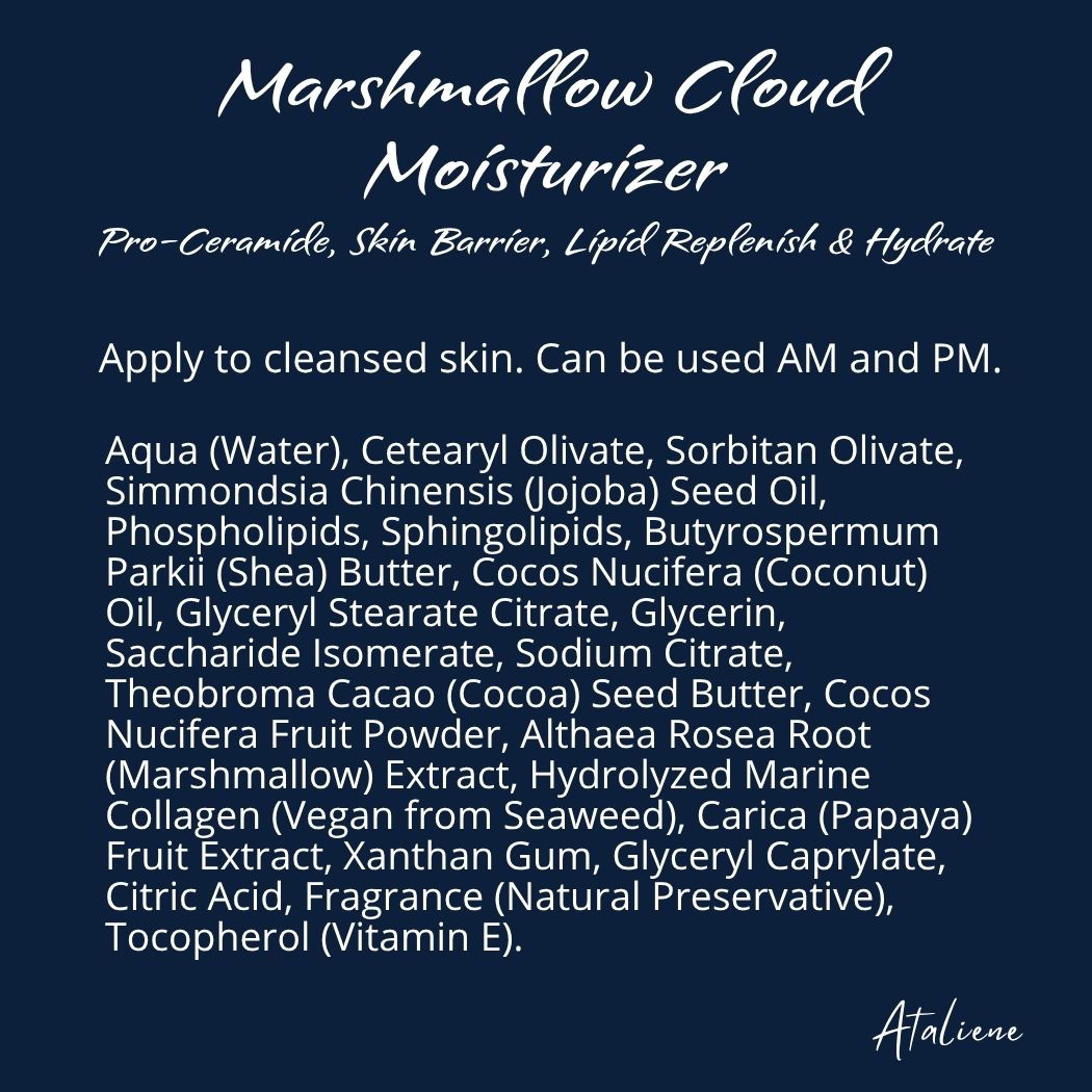 Marshmallow Cloud Moisturizer for Private label: Lipid Replenish & Hydrate, Skin Barrier