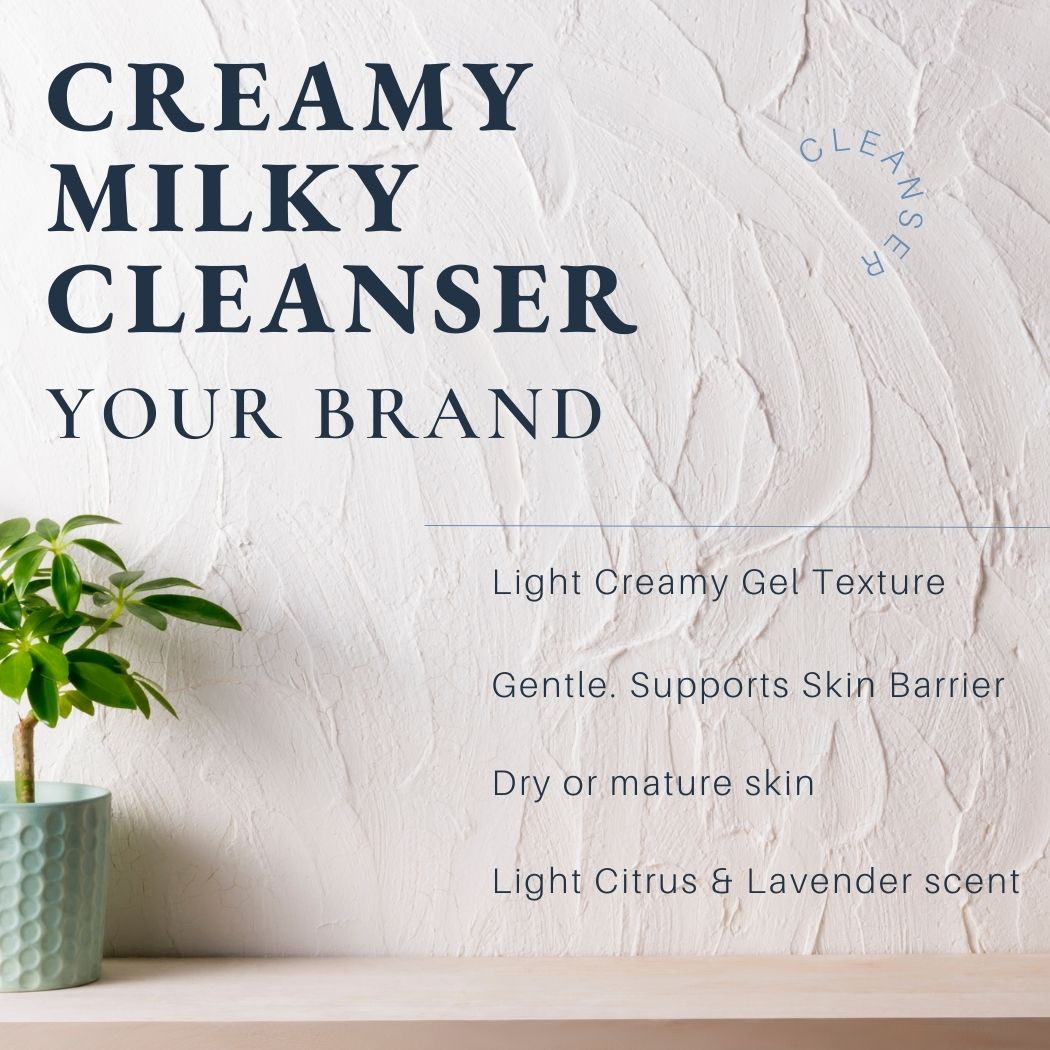  Private Label Cream Cleanser Milk Cleanser USA Low MOQ - Ataliene Private Label Skincare Atelier