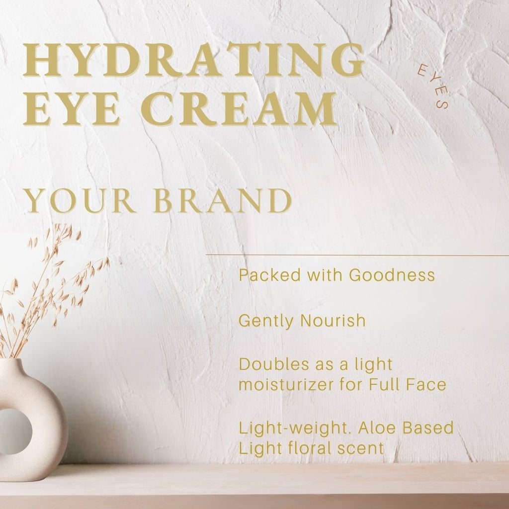 Hydrating Eye Cream - Hyaluronic Acid, Green Tea, Algae - Ataliene Skincare Private Label