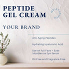 Peptide Anti-Aging Gel Cream for Face & Eyes - Light Moisturizer