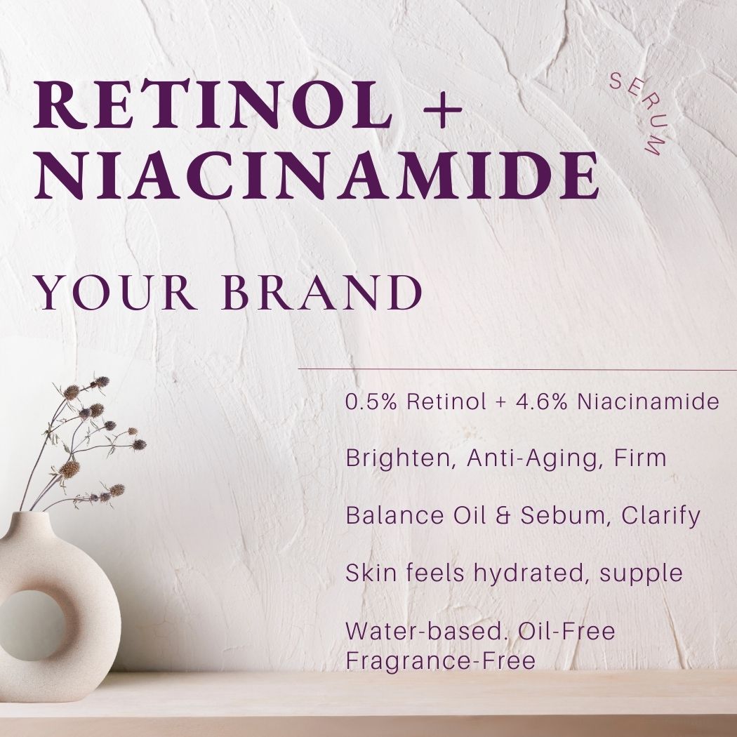 0.5% Retinol Serum with Niacinamide for Medical Grade Private Label for estheticians - Ataliene Private Label Skincare