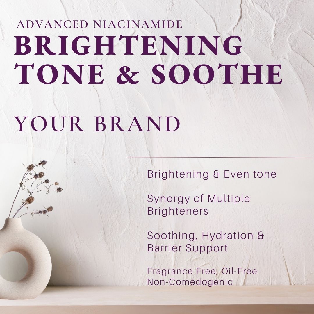 Brightening Serum Brightening Toner with Niacinamide, Licorice and Arbutin for Private Label - Estheticians, Nurse, Derm, Spa - Ataliene Private Label