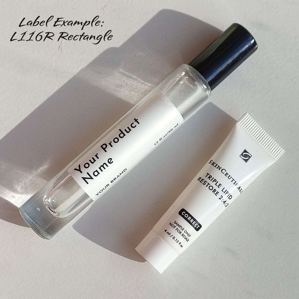 Tall Roller Ball - Round Glass - Black Cap - Private Label Perfume