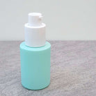 P4: Classic - Blue Glass Bottle with White Pump - Ataliene Skincare Private Label