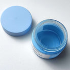 J7: Round - Light Blue Glass Jar with Blue Lid - Ataliene Skincare Private Label