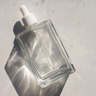 C6: Square Clear Bottle with White Dropper - 3.4oz