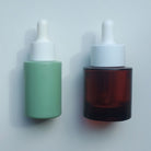  Sage Green Dropper Bottle for serum - paired with Amber Glass - Glass 1 oz - Ataliene Skincare Private Label