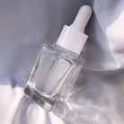 D9: Heavy - Rectangle - Clear Glass Bottle with White Dropper - Ataliene Skincare Private Label