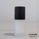 frosted glass pump bottle with black lid 30ml for medical grade private label skincare