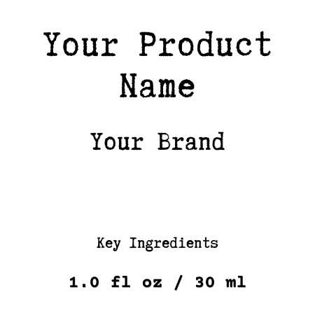 L93T: Square Label - TRANSPARENT - Ataliene Skincare Private Label