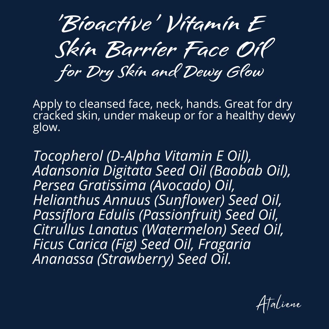 Vitamin E Skin Barrier Face Oil - for Dry Skin & Glow - Ataliene Skincare Private Label