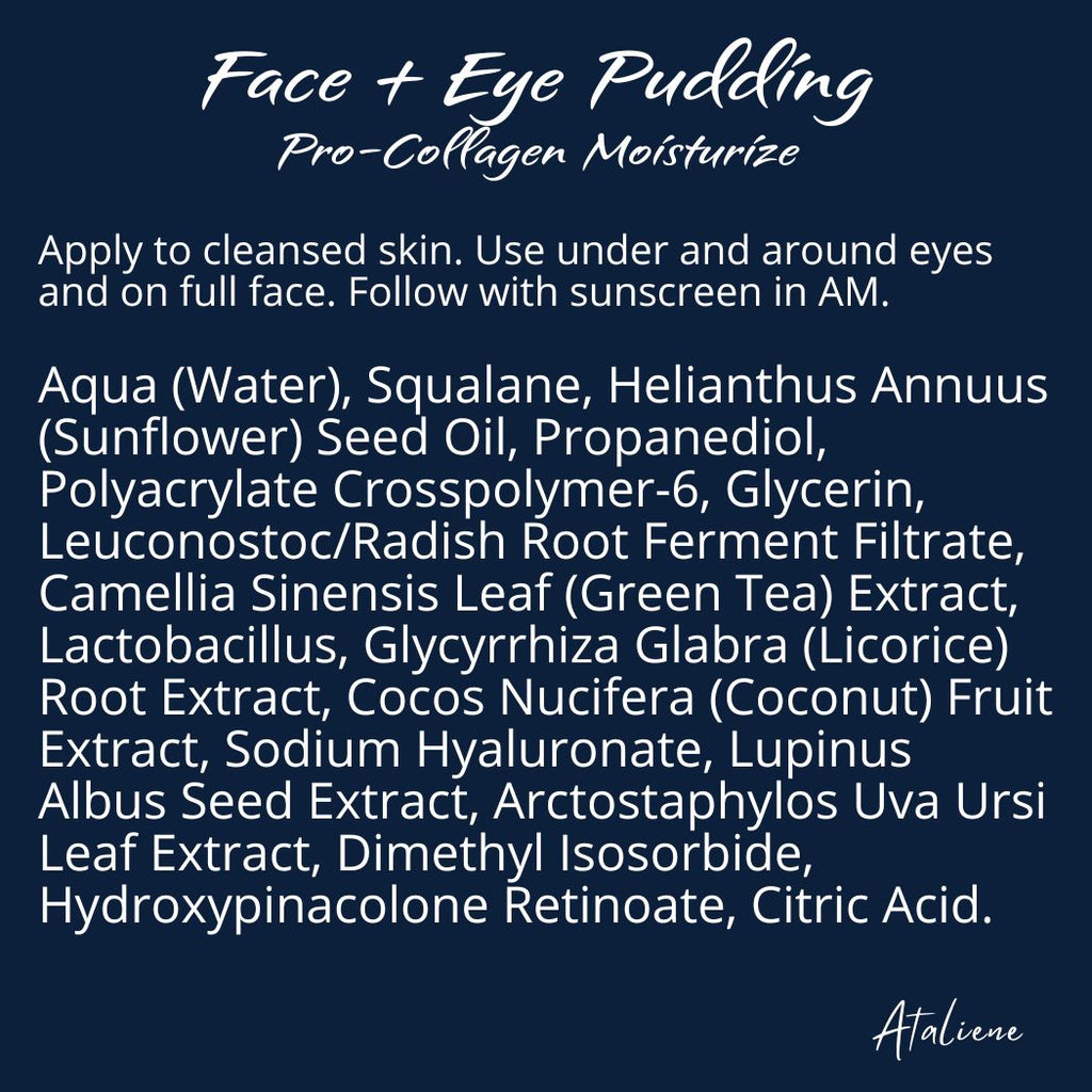 Face + Eye Pudding: "Next Generation Retinol” and Squalane - Ataliene Skincare Private Label