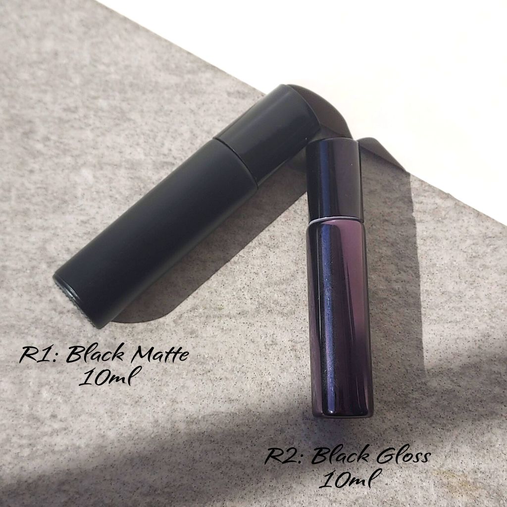 R2: Roller Ball - Glossy Black Glass with Black Cap - 10ml - Ataliene Skincare Private Label