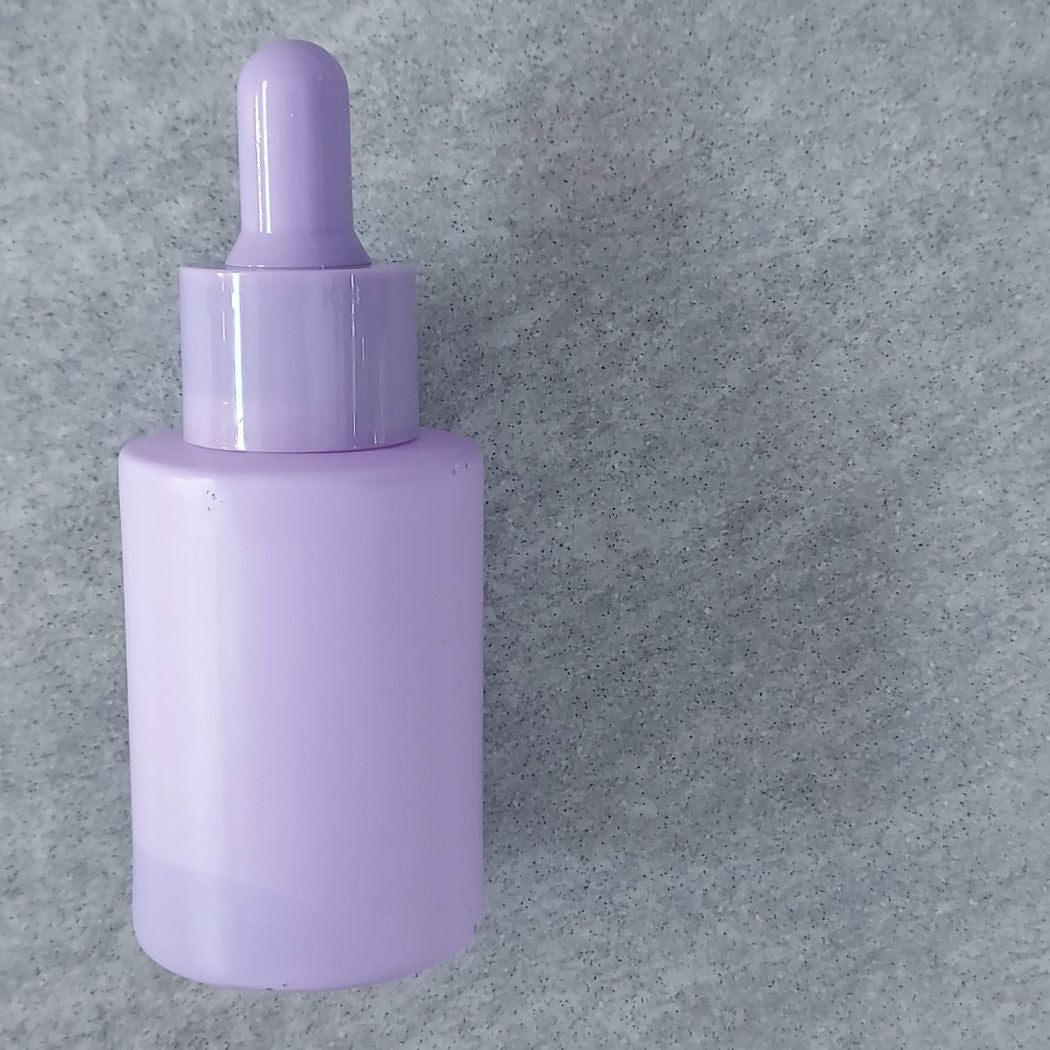 D15: Classic - Purple Glass Bottle with Purple Dropper - Ataliene Skincare Private Label