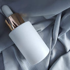 D2: Classic - White Glass Bottle with Gold Dropper - Ataliene Skincare Private Label